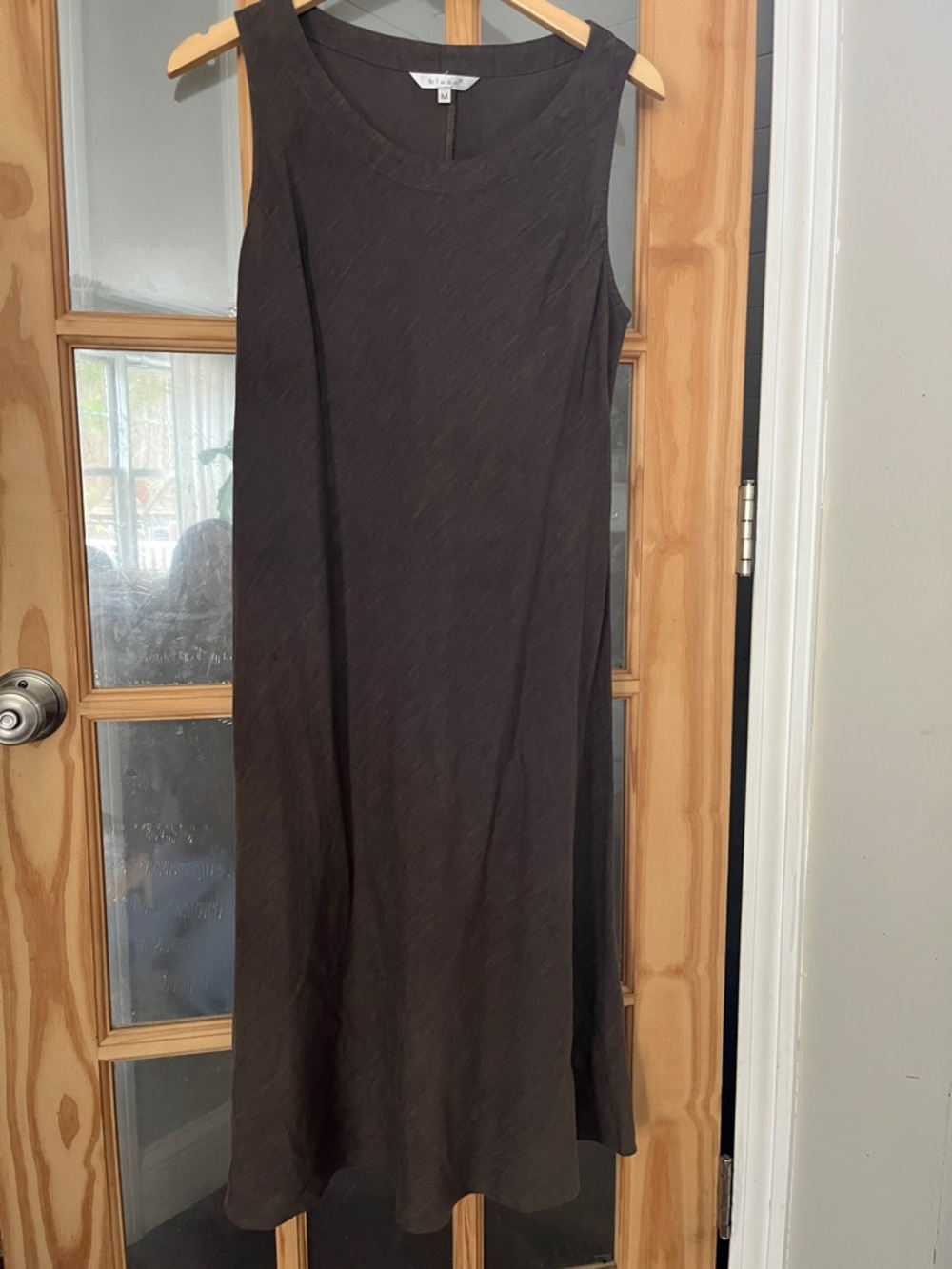 Kleen Linen Dress Lagenlook tank midi crew neck Size medium